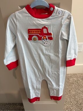 Boys Firetruck Romper (NWT)